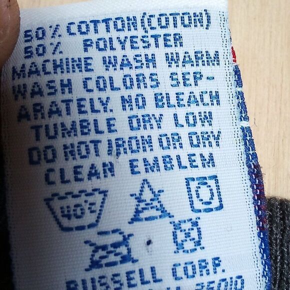 Vintage Russell Athletic Blank Crewneck Sweatshirt Dark Heather Gray - Picture 4 of 5